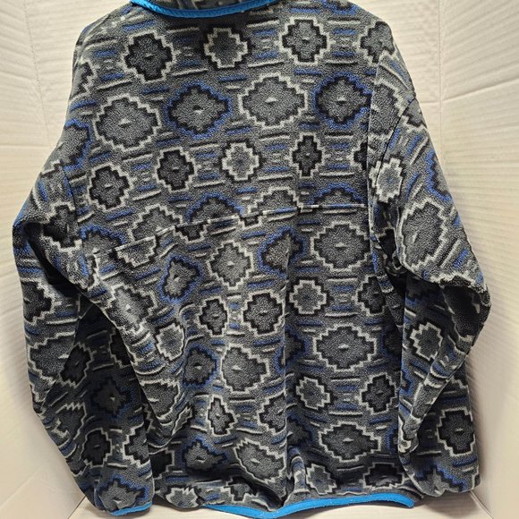 Mens Patagonia Synchilla Aztec Fleece Snap Button Pullover Women Gray Unisex XXL - Picture 4 of 16
